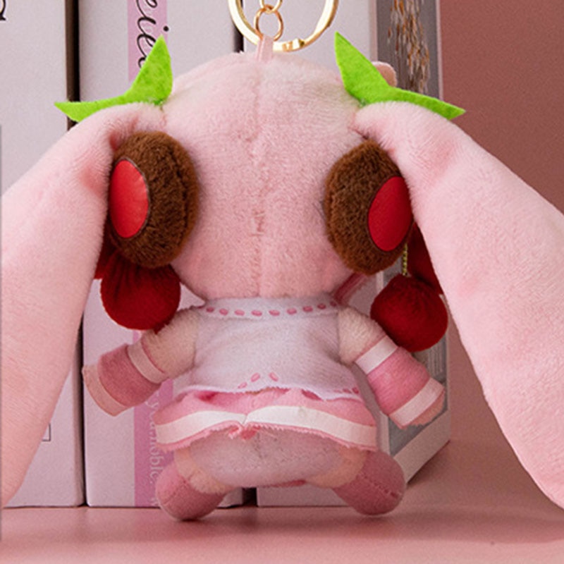 15cm Hatsune Miku Plush Keychain Fashion Bag Pendant Anime Car Keyring Doll Cartoon Double Tail Girl 5 - Miku Plush
