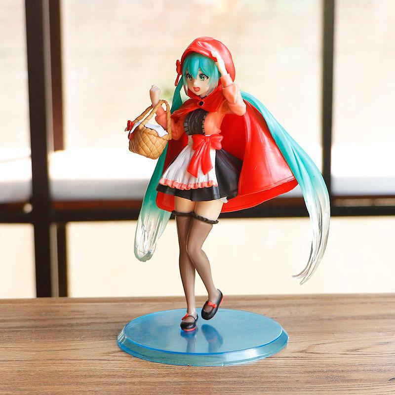 18cm Hatsune Miku Anime Action Figure Manga Statue PVC Catoon Kawaii Little Red Miku Collectible Model 1 - Miku Plush