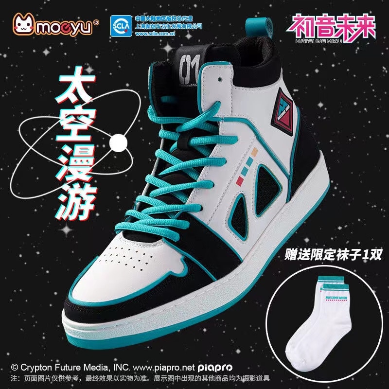 2022 Moeyu Anime Miku Shoes for Men Vocaloid Cosplay Male Sneakers Women Tennis Sports Athletic Shoe 1 - Miku Plush