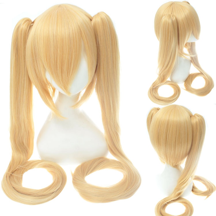 28 Colors Miku Cosplay Wig Long Heat Resistant Synthetic Hair Clip Ponytails Wigs Wig Cap 1 - Miku Plush