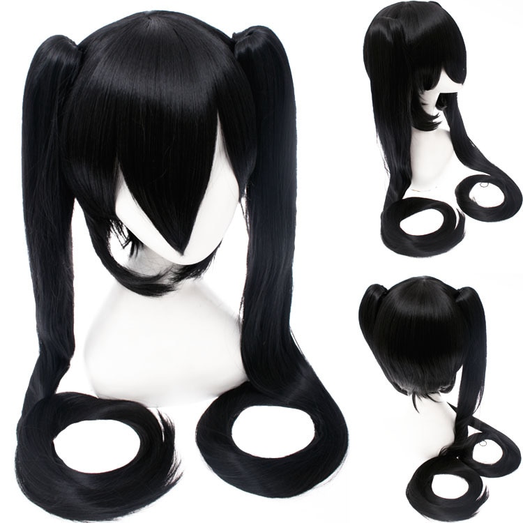 28 Colors Miku Cosplay Wig Long Heat Resistant Synthetic Hair Clip Ponytails Wigs Wig Cap 2 - Miku Plush
