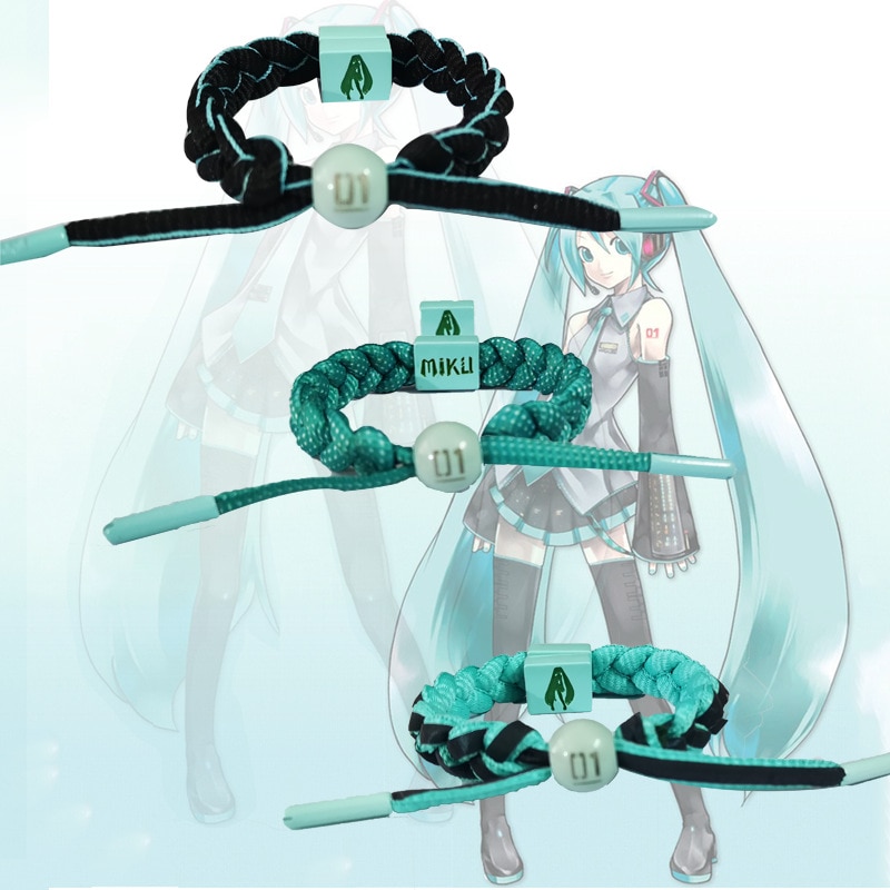 7 Style Anime Hatsune Miku Bracelet sky blue wristband Kawaii charming Girl Girlfriend Bracelets Lover Gift 4 - Miku Plush