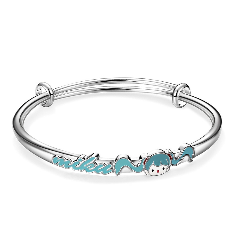 7 Style Anime Hatsune Miku Bracelet sky blue wristband Kawaii charming Girl Girlfriend Bracelets Lover Gift - Miku Plush