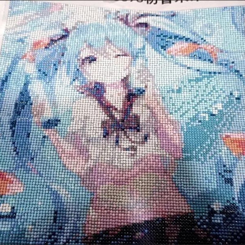Anime Hatsune Miku DIY 5D Diamond Painting Full Circle Resin Mosaic Diamond Embroidery Picture Sticker Rhinestone 4 - Miku Plush