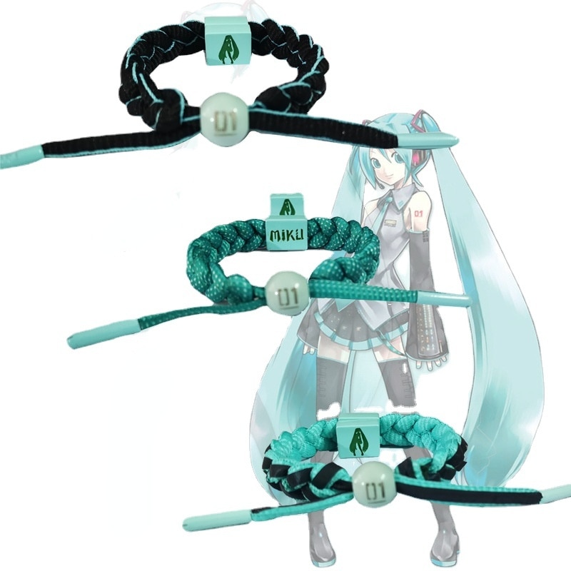 Anime Hatsune Miku Kawaii Bracelet Hand woven Theme Bracelet Peripheral Couple Accessories Holiday Gifts Cosplay Hatsune 1 - Miku Plush