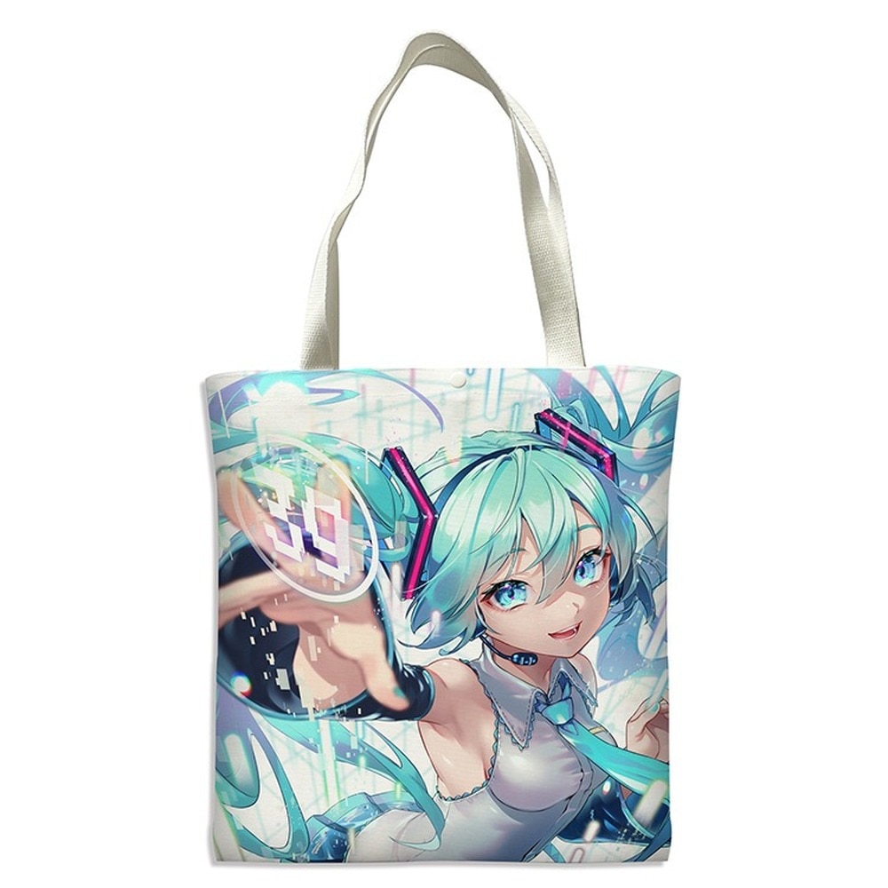 Anime bag Hatsune Miku canvas bag Handbags Shoulder Bags Casual Shopping Girls Handbag Women Elegant gift 3 - Miku Plush