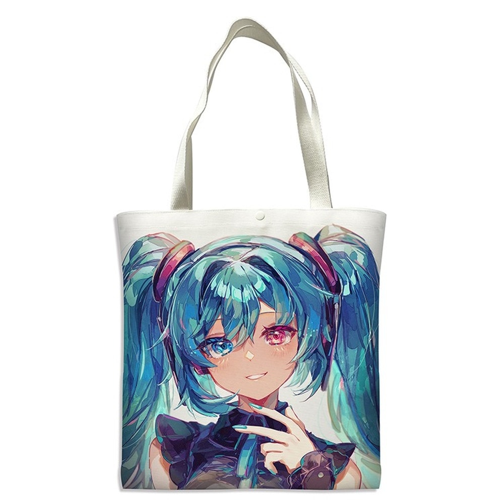 Anime bag Hatsune Miku canvas bag Handbags Shoulder Bags Casual Shopping Girls Handbag Women Elegant gift - Miku Plush