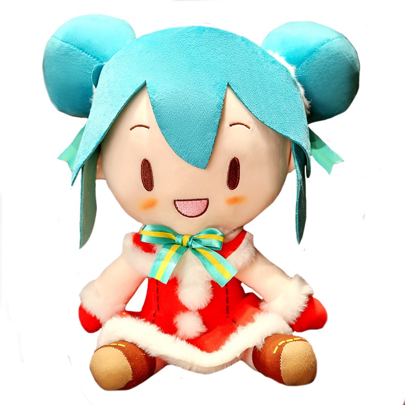 Cartoon Hatsune Miku Plush Toy Kawaii Soft Stuffed Fufu Bow Doll Children Gift Anime Cute Cosplay - Miku Plush