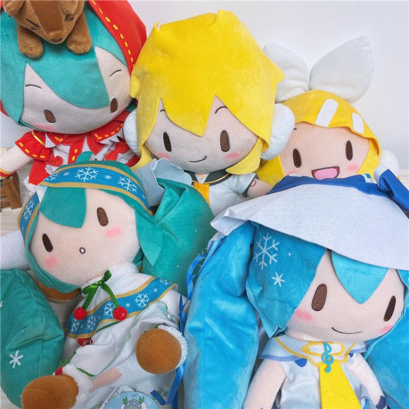 Genuine Sega Hatsune Miku Plush Doll Kawaii Kagamine Len Kagamine Rin Sakura Miku Fufu Doll Girl 2 - Miku Plush
