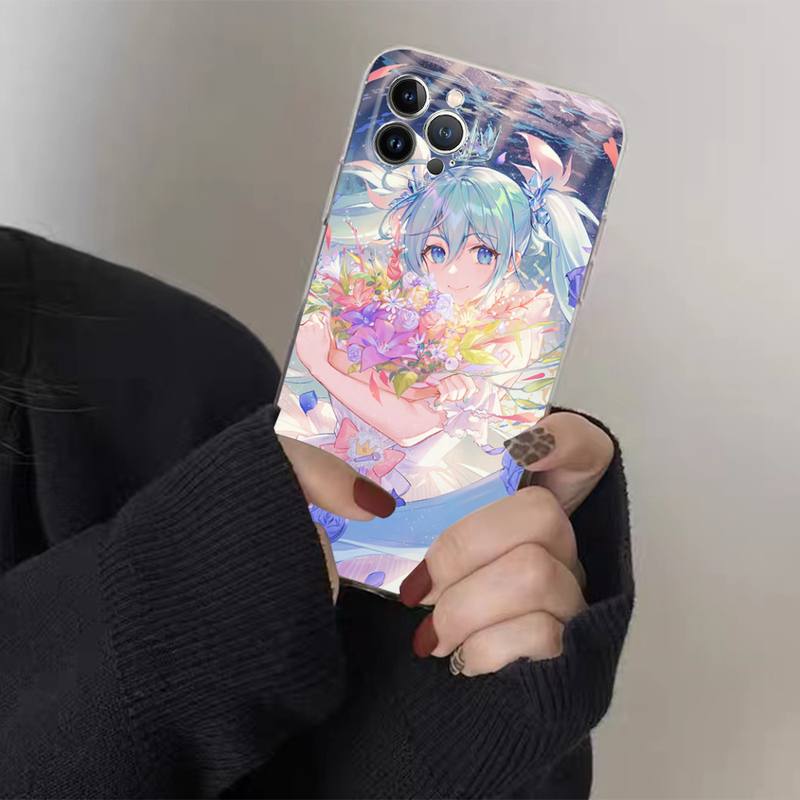 H Hatsunes Miku Phone Case For iPhone 14 11 12 13 Mini Pro XS Max Cover - Miku Plush