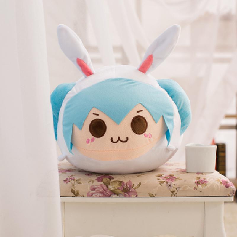 Hatsune Miku Cartoon plush stuffed doll Creative rabbit cross dressing pillow Peripheral toys Birthday gift for 4 - Miku Plush