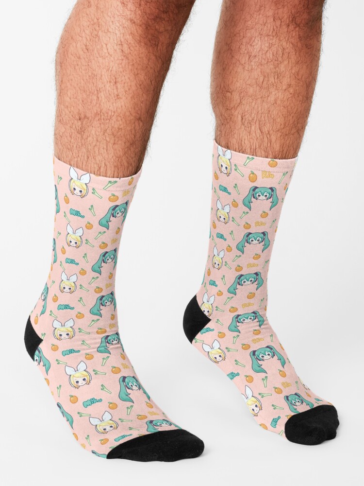 Miku and Rin Chibis Socks funny gift Men s socks with print 2 - Miku Plush