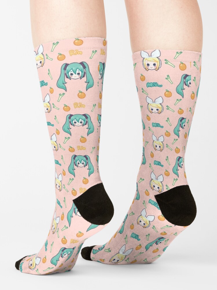 Miku and Rin Chibis Socks funny gift Men s socks with print 3 - Miku Plush