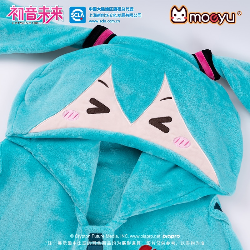 Moeyu Anime Vocaloid Miku Blanket Cloak Hoodie Flannel 2in1 Throw Blanket Pillow Cosplay Costume Soft Warm 5 - Miku Plush