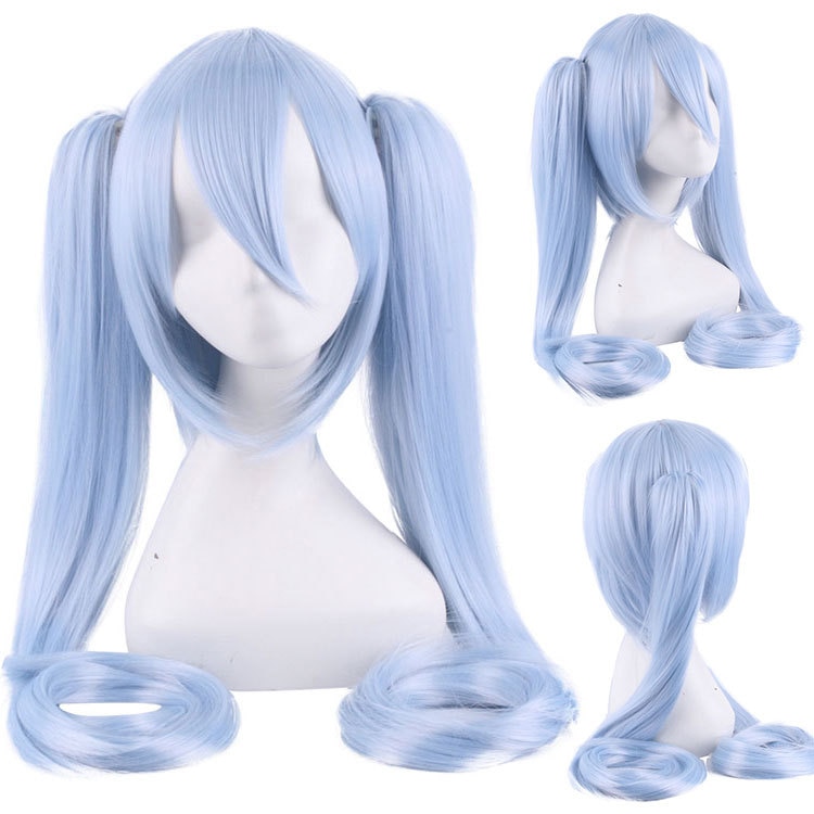 Vocaloid Cosplay Wigs Long Green With 2 Clip Japan Midi Dress Beginner Future Synthetic Hair Wig 4 - Miku Plush